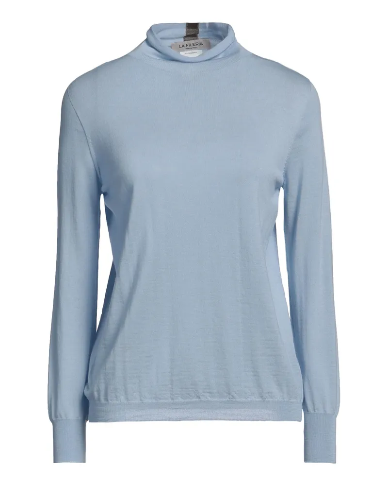 La Fileria Rollkragenpullover Himmelblau