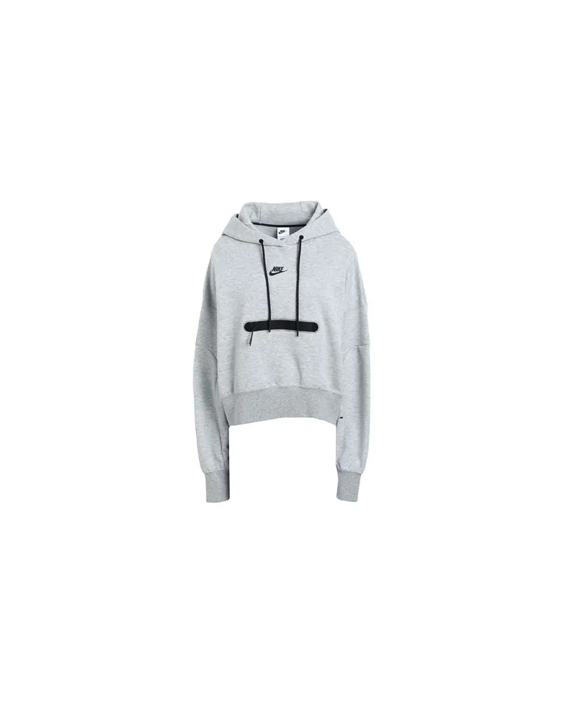 Nike Sportswear Tech Fleece Women's Essential Pullover Hoodie  - TOPS - Sweatshirtsauf YOOX.COM Hellgrau