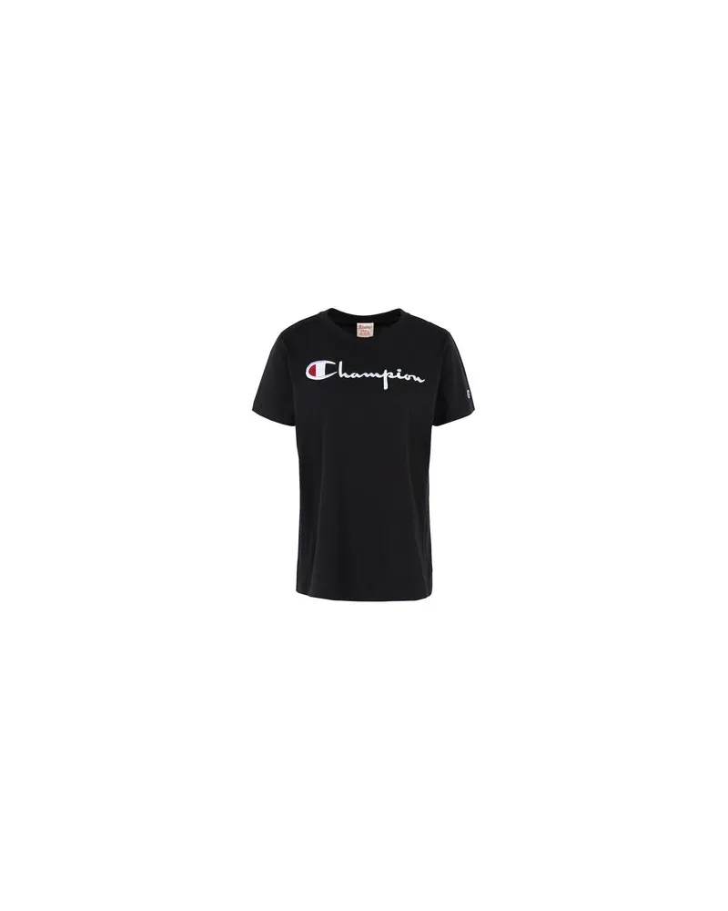 Champion Crewneck T-Shirt   - TOPS - T-shirtsauf YOOX.COM Schwarz