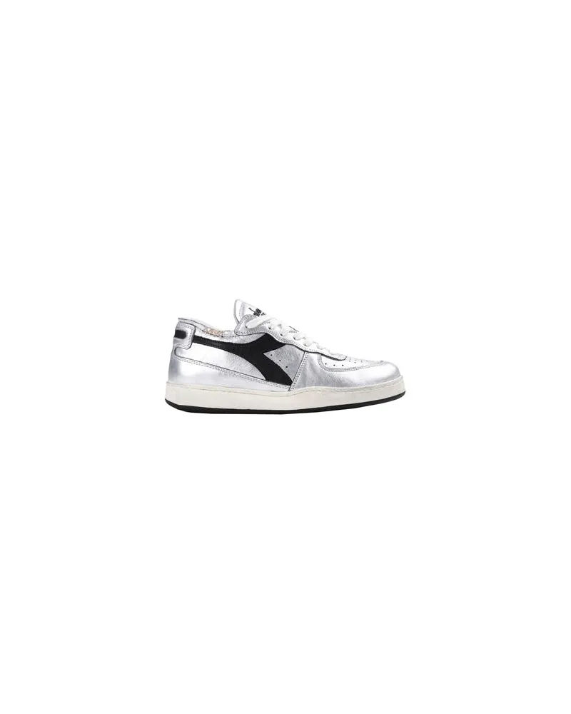 Diadora MI BASKET ROW CUT SILVER USED W   - SCHUHE - Sneakersauf YOOX.COM Silber