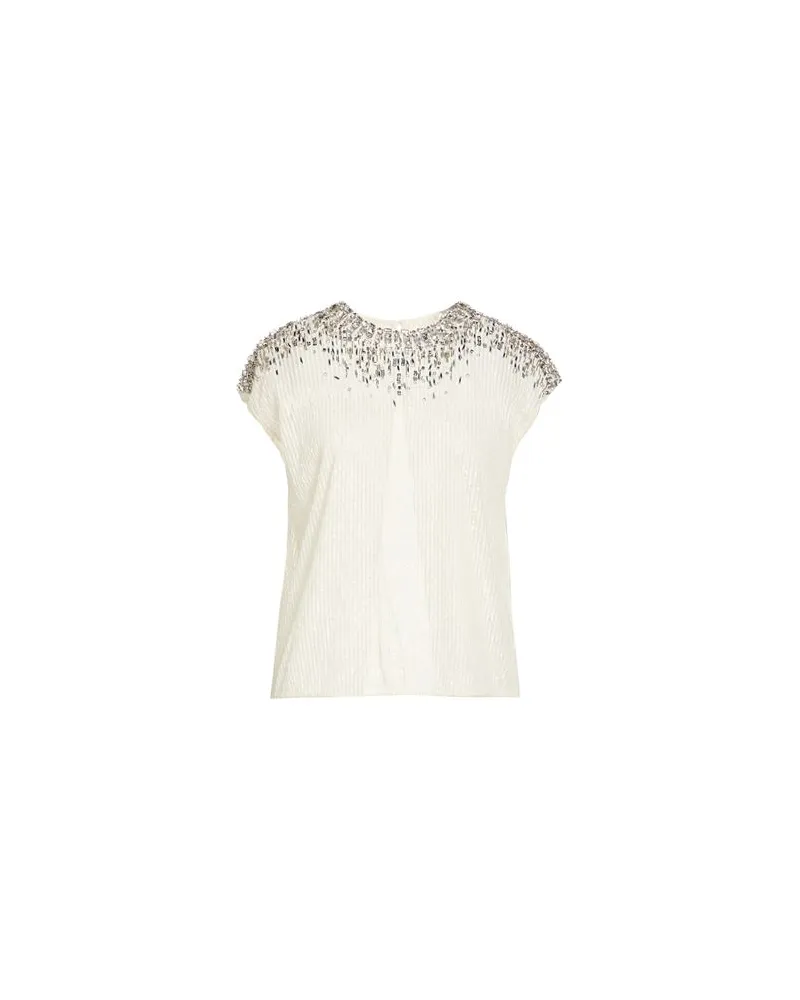 Elisabetta Franchi TOPS - Topsauf YOOX.COM Cremeweiß