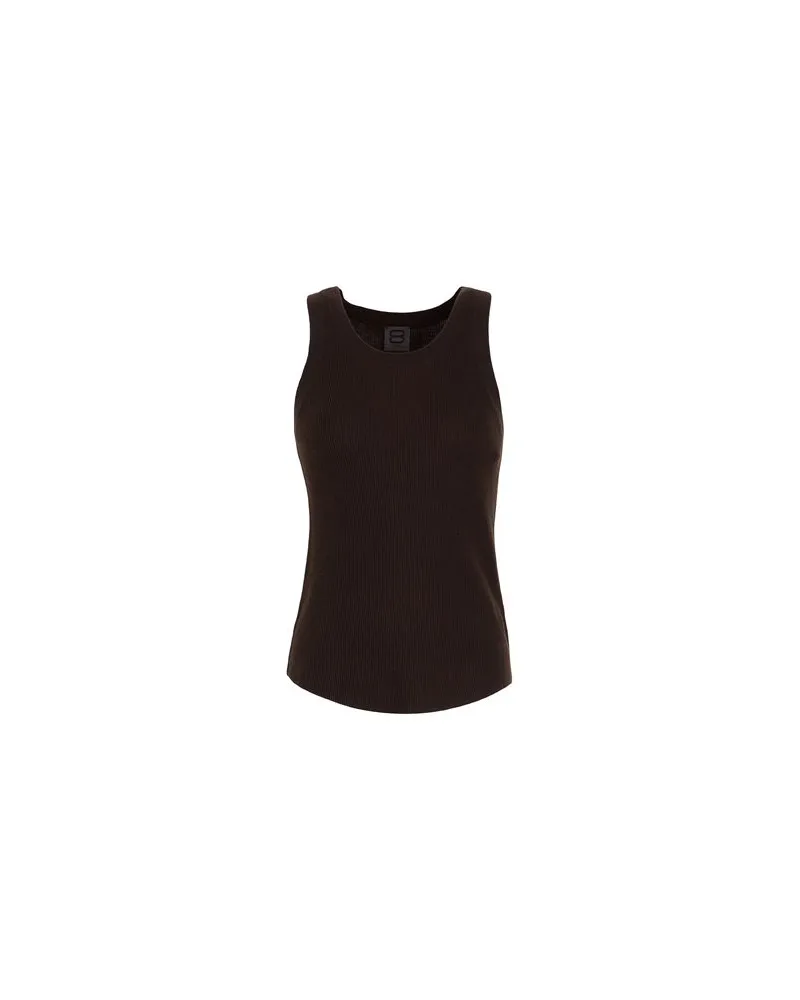 8 by Yoox RIBBED KNIT SLIM FIT TANK TOP  - TOPS - Topsauf YOOX.COM Dunkelbraun