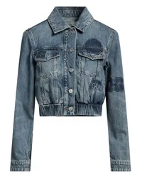 Ganni Jeansjacke/-mantel Blau