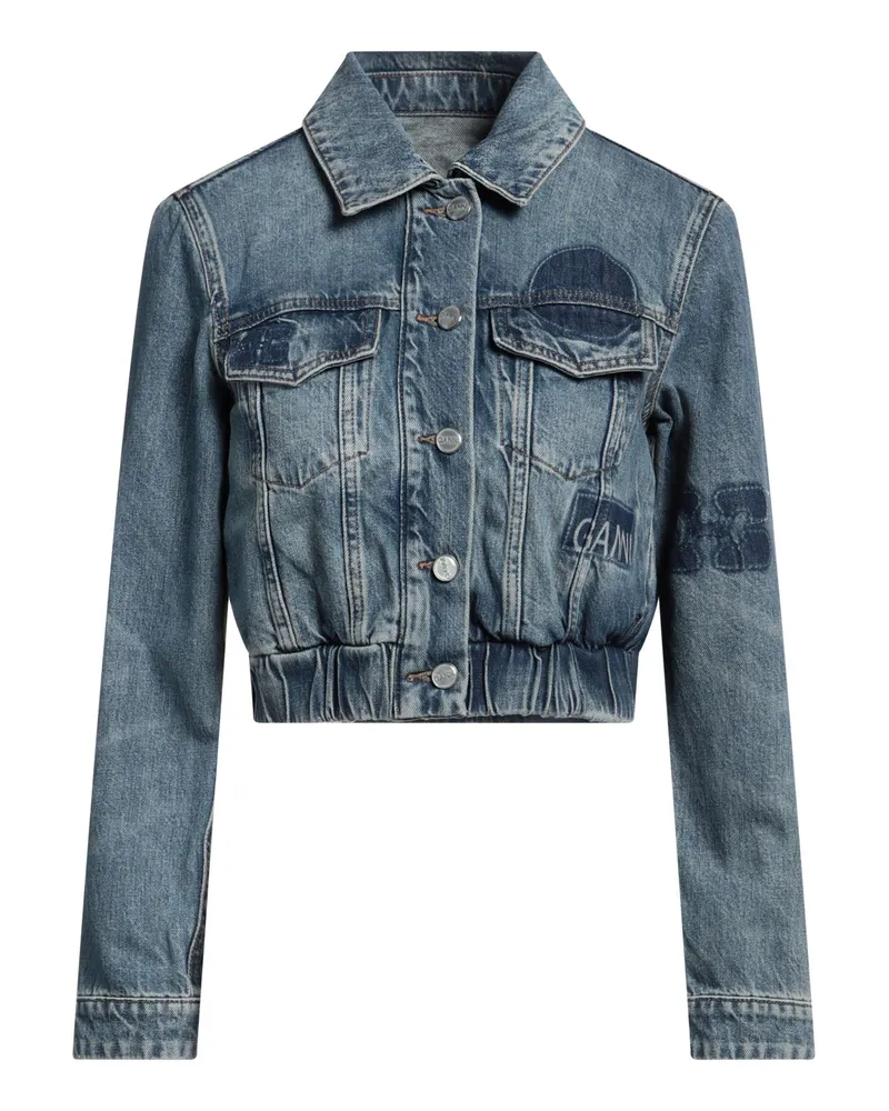 Ganni Jeansjacke/-mantel Blau