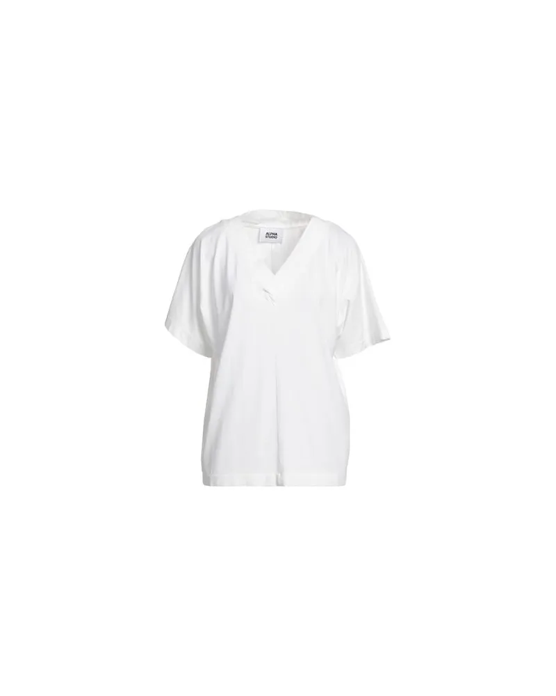 Alpha Studio TOPS - T-shirtsauf YOOX.COM Weiß