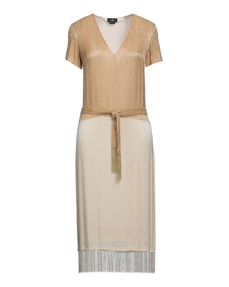 Elisabetta Franchi Midi-Kleid Beige