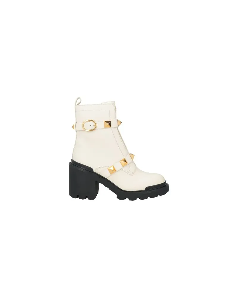 Valentino Garavani SCHUHE - Stiefelettenauf YOOX.COM Elfenbein