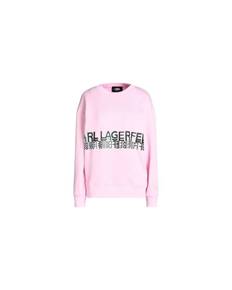 Karl Lagerfeld SEASONAL LOGO SWEATSHIRT  - TOPS - Sweatshirtsauf YOOX.COM Rosa