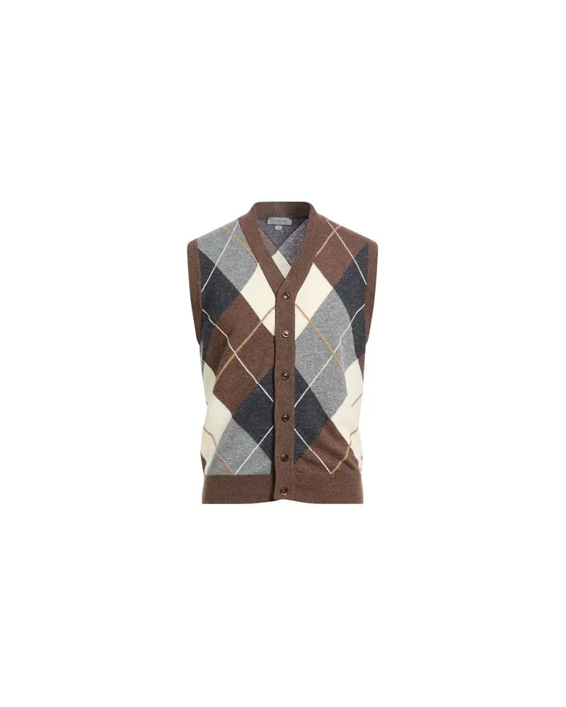 Canali STRICKWAREN - Strickjackenauf YOOX.COM Braun