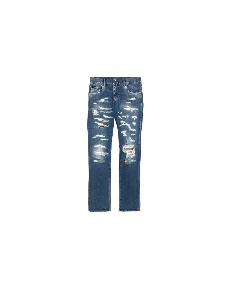 Dolce & Gabbana HOSEN & RÖCKE - Jeanshosenauf YOOX.COM Blau