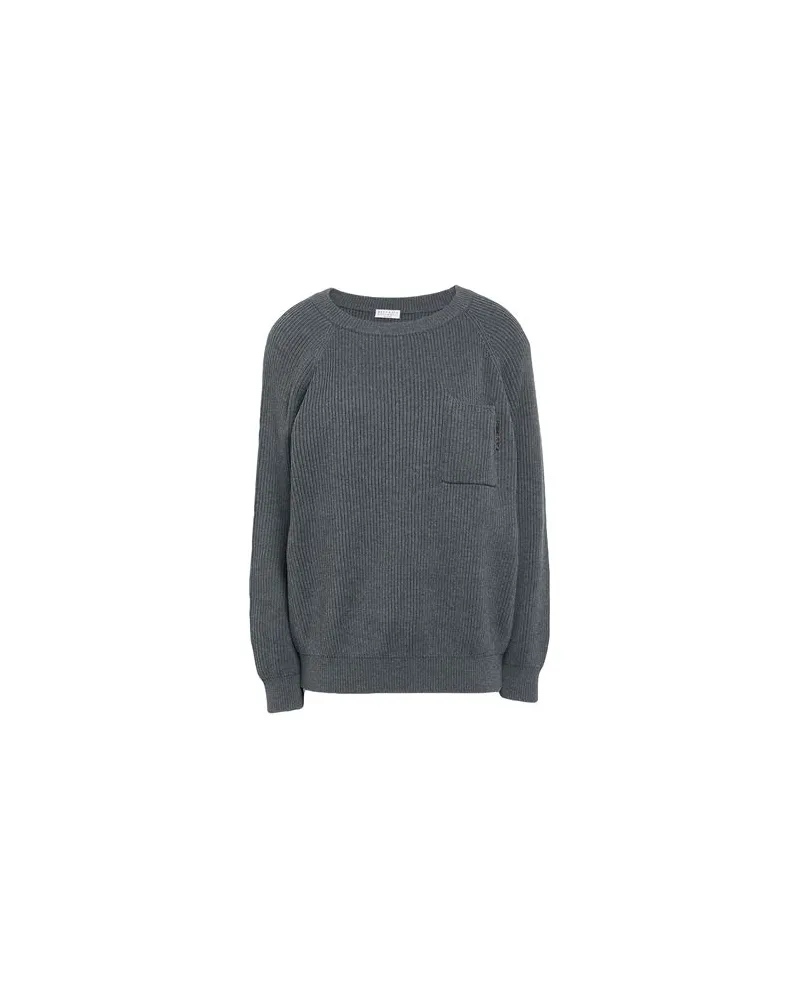 Brunello Cucinelli STRICKWAREN - Pulloverauf YOOX.COM Braungrau