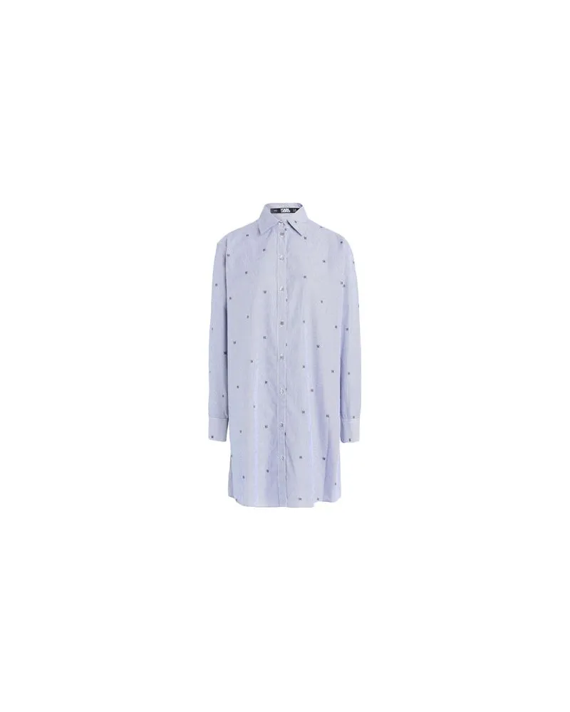 Karl Lagerfeld MONOGRAM STRIPE TUNIC SHIRT - TOPS - Hemdenauf YOOX.COM Blau
