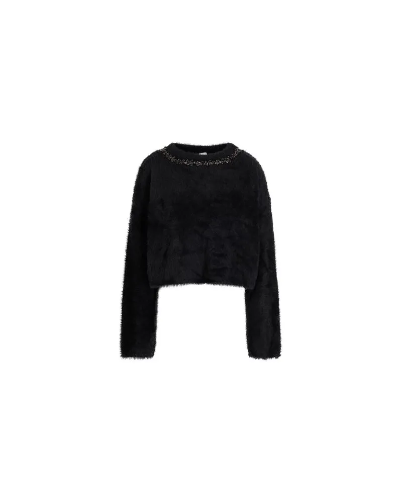 8 by Yoox FUR EMBELLISHED KNIT JUMPER  - STRICKWAREN - Pulloverauf YOOX.COM Schwarz