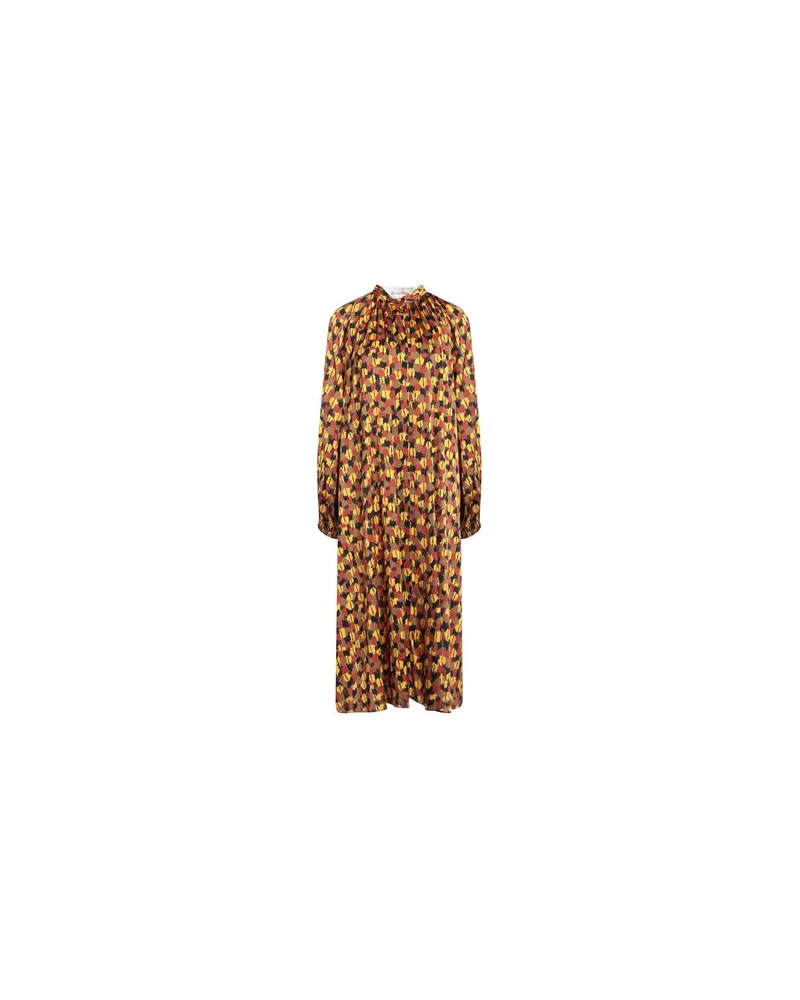 LE3 Sarte Pettegole KLEIDER - Midi-Kleiderauf YOOX.COM Braun