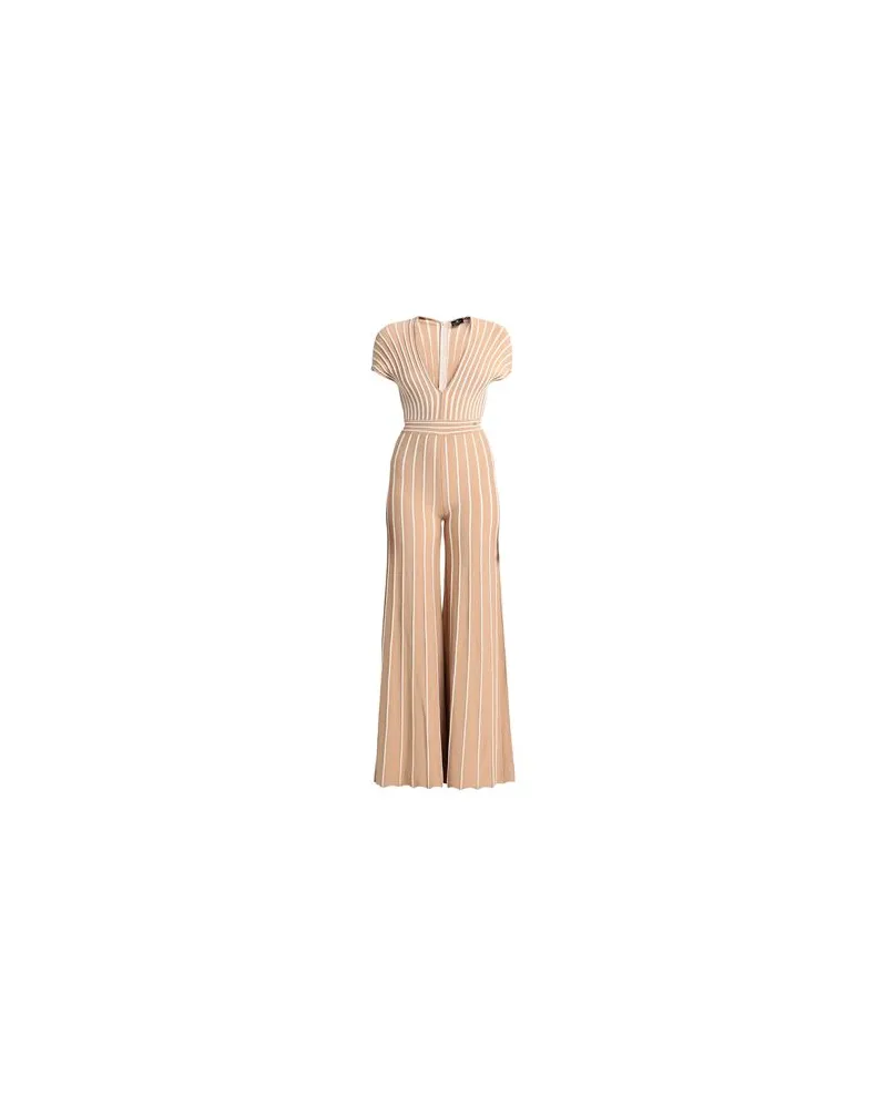 Elisabetta Franchi OVERALLS - Jumpsuitsauf YOOX.COM Beige