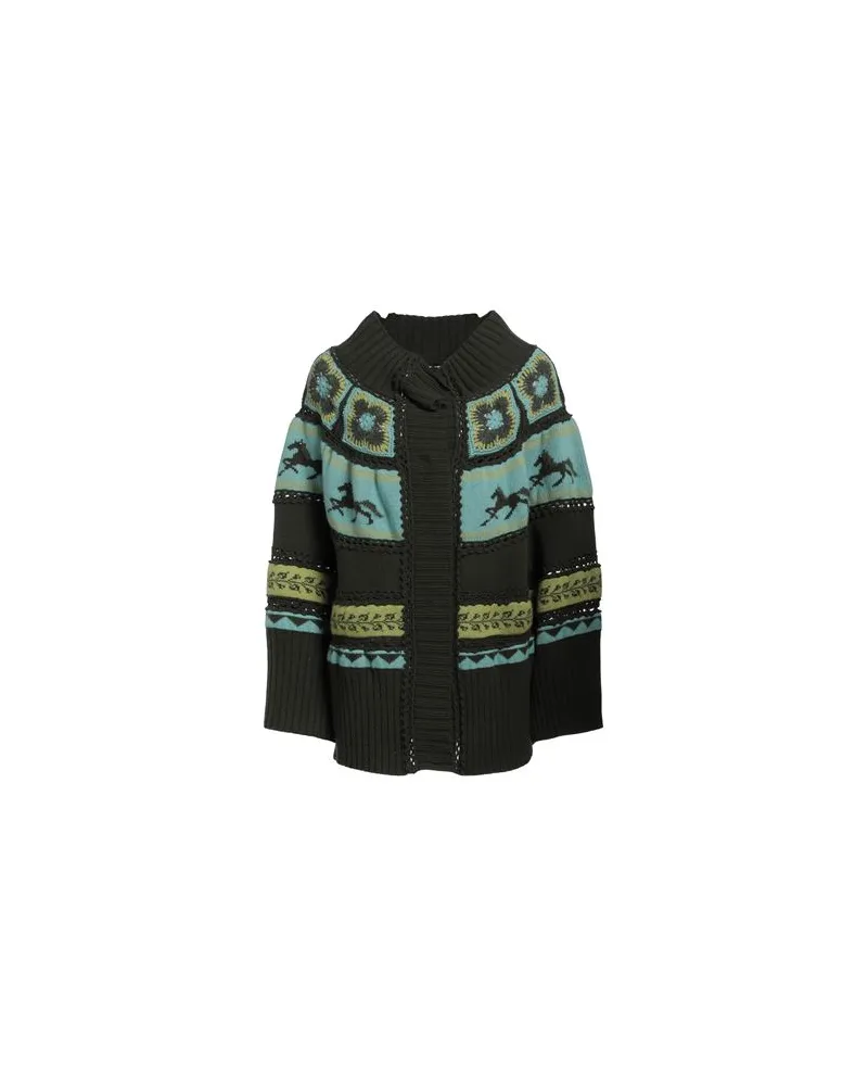 Alberta Ferretti STRICKWAREN - Strickjackenauf YOOX.COM Dunkelgrün