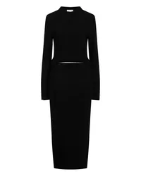 Semicouture Midi-Kleid Schwarz