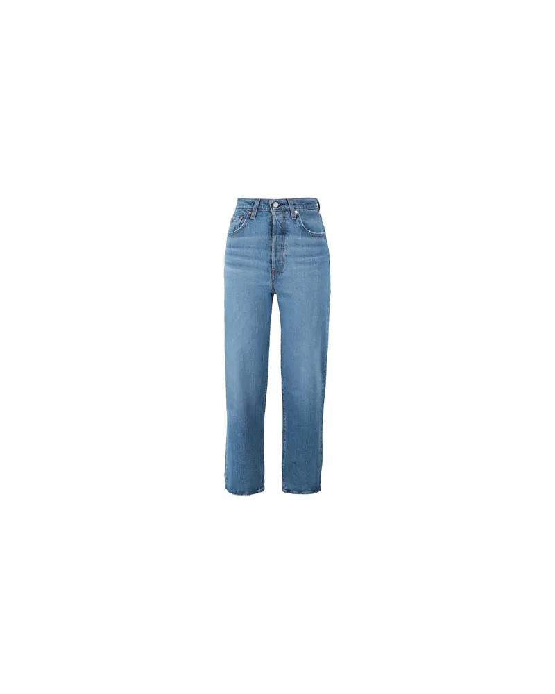 Levi's RIBCAGE STRAIGHT ANKLE  - HOSEN & RÖCKE - Jeanshosenauf YOOX.COM Blau