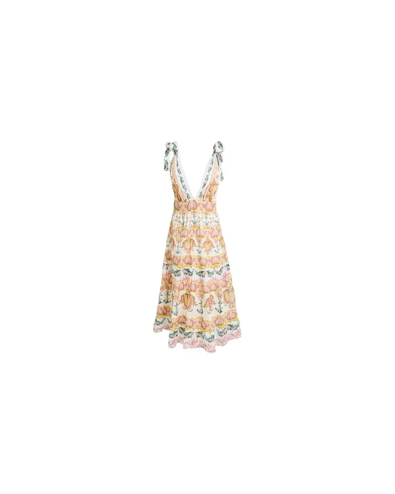 FARM Rio MARITIME MAGIC OFF-WHITE MIDI DRESS  - KLEIDER - Midi-Kleiderauf YOOX.COM Rosa