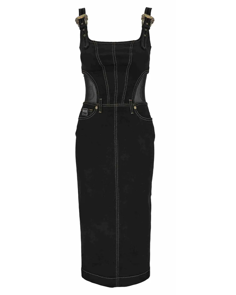 Versace Jeans Midi-Kleid Schwarz