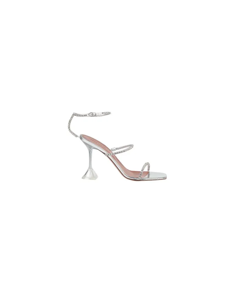 Amina Muaddi SCHUHE - Sandalenauf YOOX.COM Silber