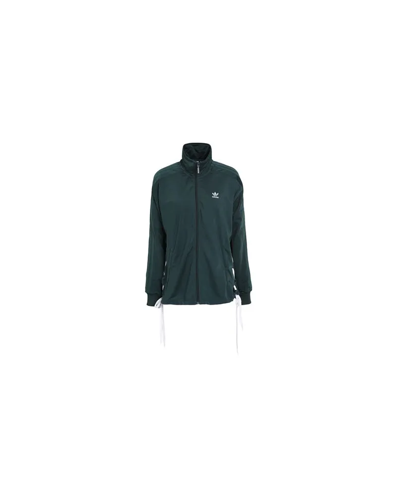 adidas LACED TRACKTOP - TOPS - Sweatshirtsauf YOOX.COM Dunkelgrün