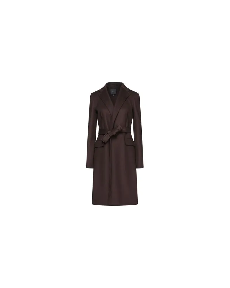 Theory JACKEN & MÄNTEL - Mäntelauf YOOX.COM Dunkelbraun