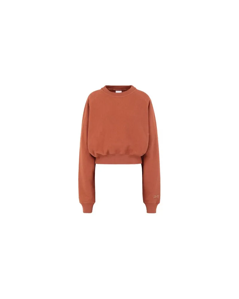 Reebok RBK VB SWEATSHIRT  - TOPS - Sweatshirtsauf YOOX.COM Ziegelrot