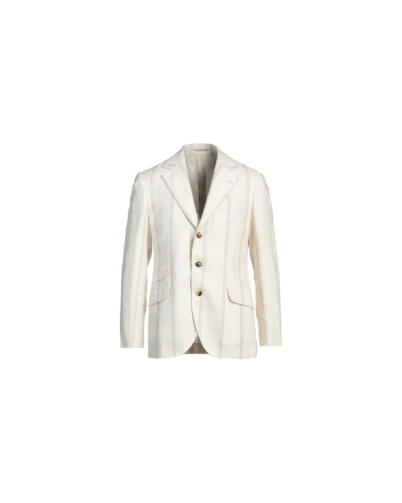 Brunello Cucinelli ANZÜGE und CO-ORDS - Blazersauf YOOX.COM Cremeweiß