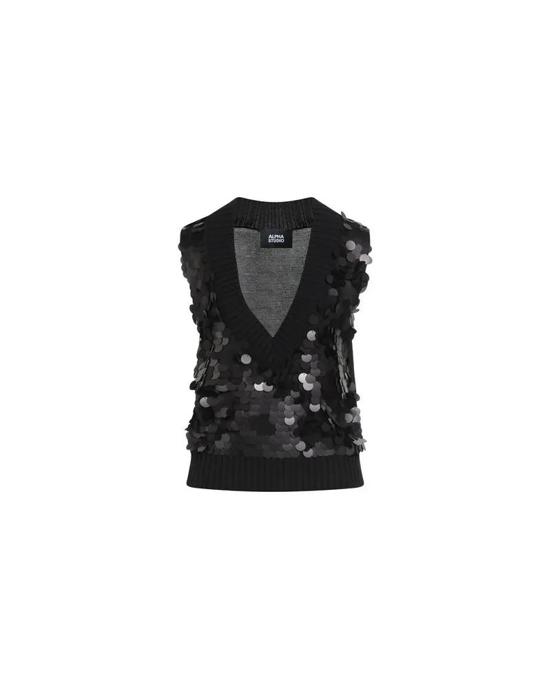Alpha Studio STRICKWAREN - Pulloverauf YOOX.COM Schwarz