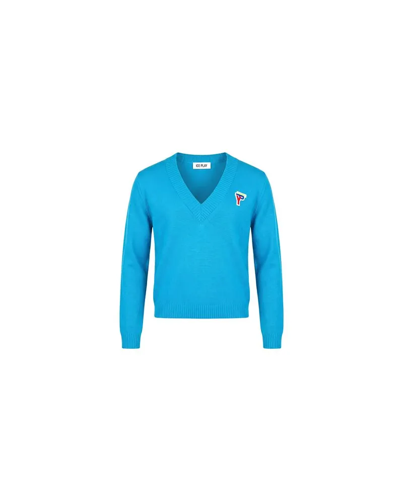 ICE PLAY STRICKWAREN - Pulloverauf YOOX.COM Azurblau