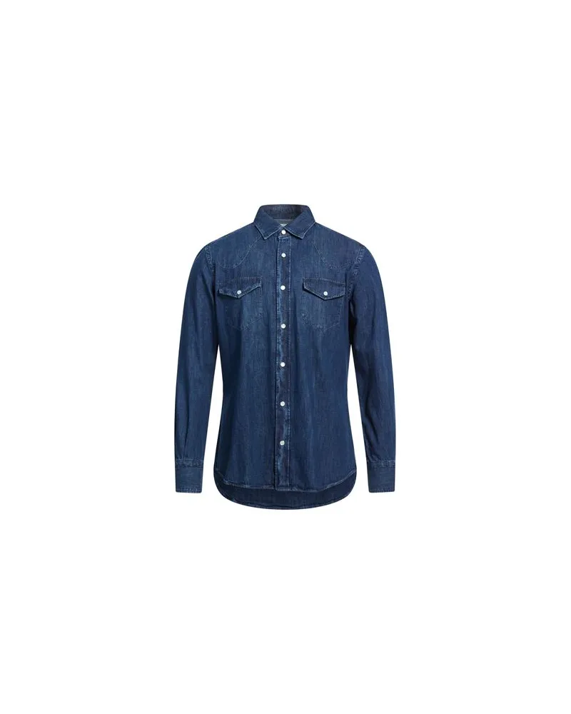 Glanshirt BY SLOWEAR - TOPS - Jeanshemdenauf YOOX.COM Blau
