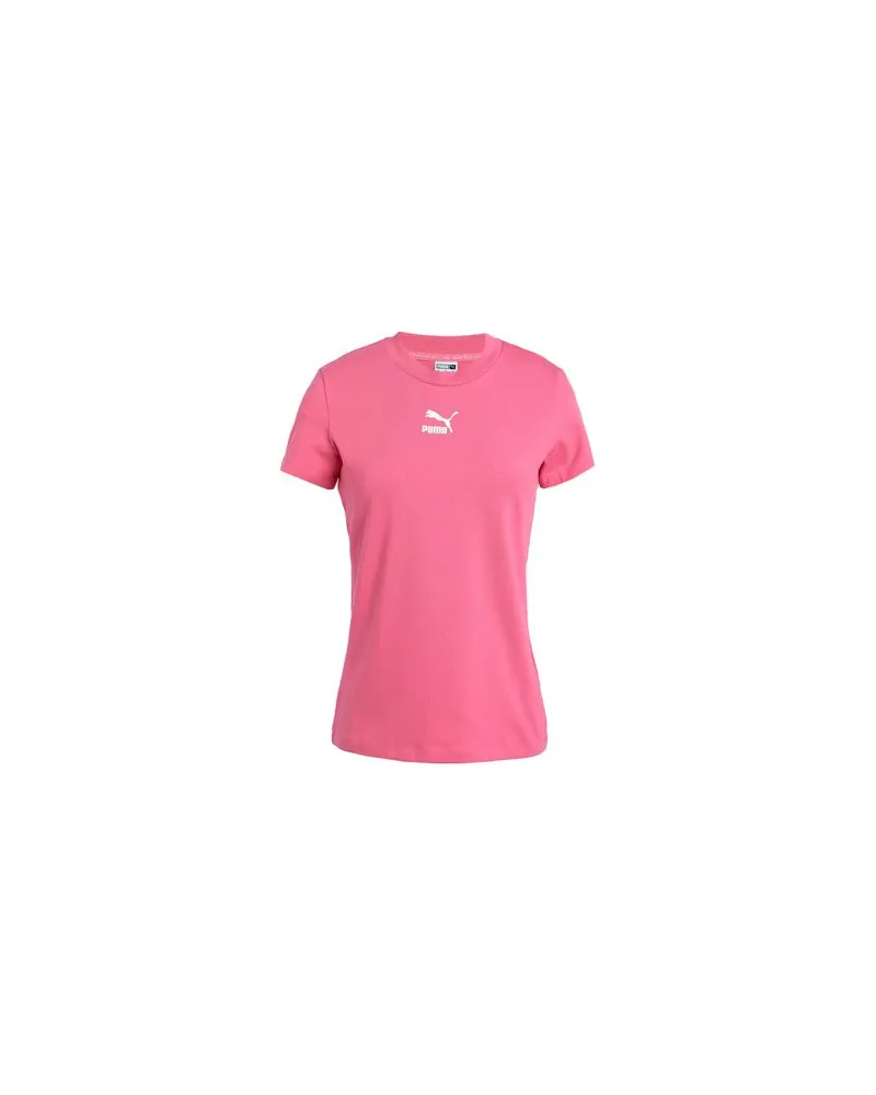 Puma Classics Slim Tee  - TOPS - T-shirtsauf YOOX.COM Fuchsia