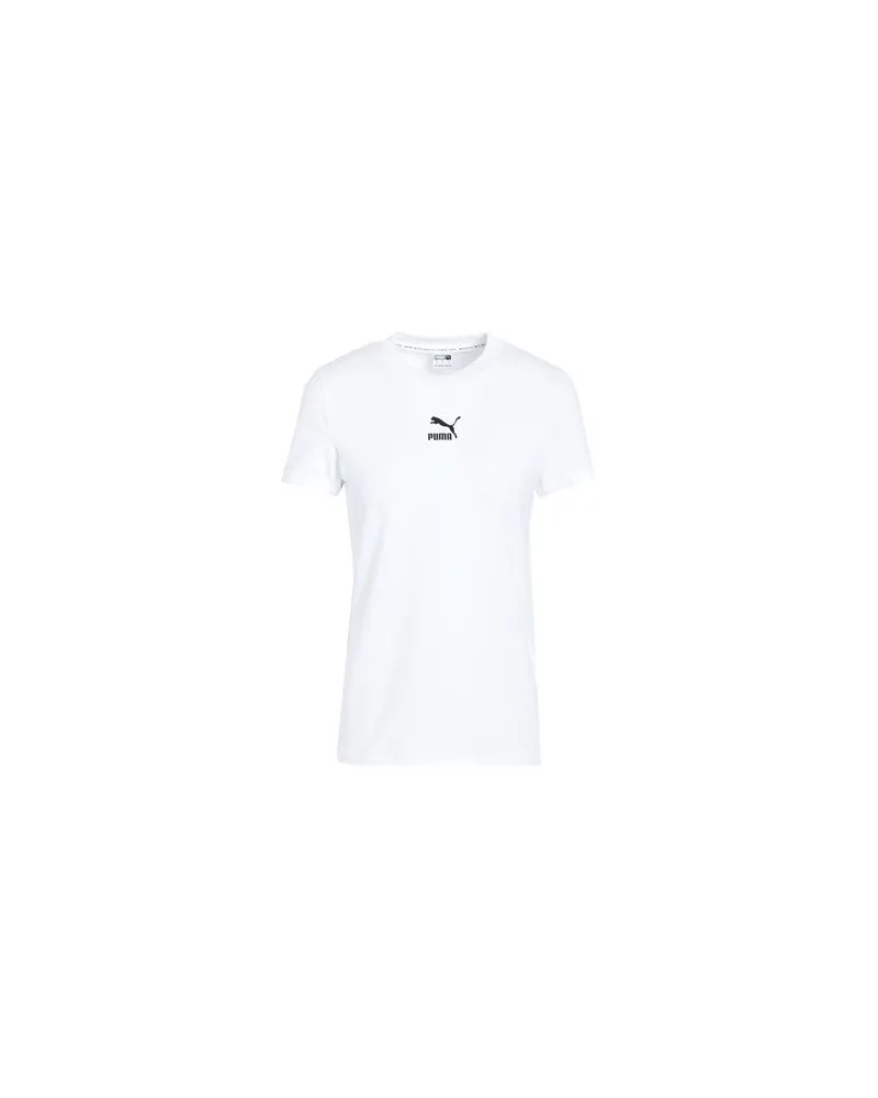 Puma Classics Slim Tee  - TOPS - T-shirtsauf YOOX.COM Weiß