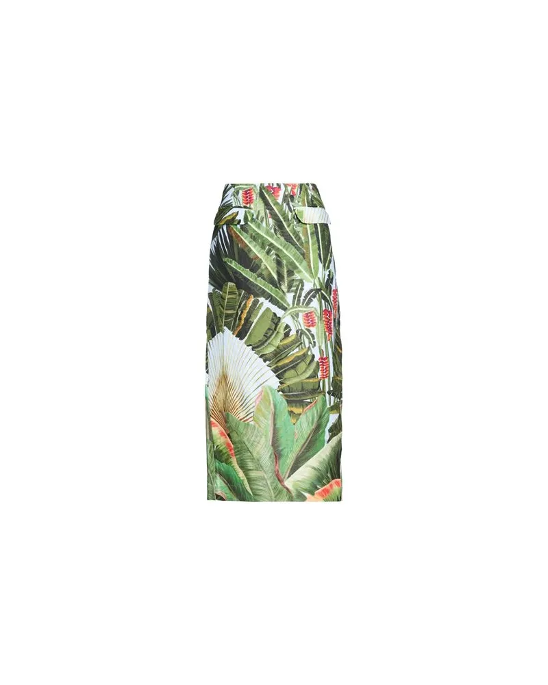 FARM Rio AMAZONIA FOREST BLUE MAXI SKIRT - HOSEN & RÖCKE - Midi-Röckeauf YOOX.COM Grün