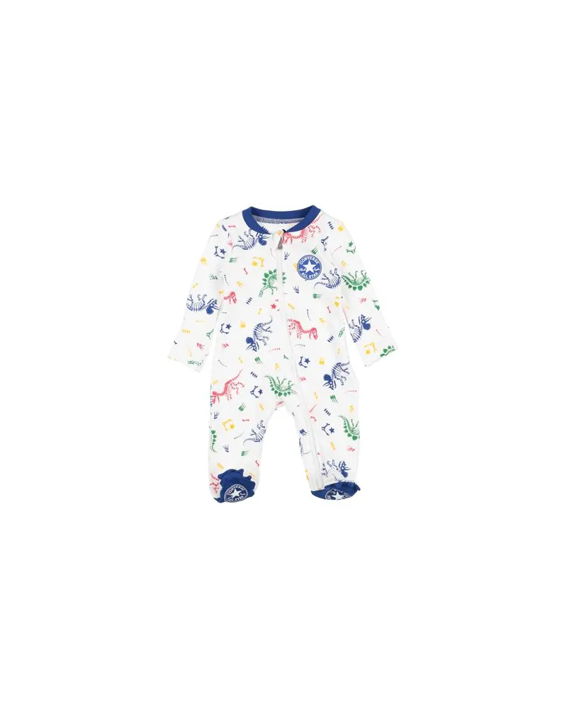 Converse DINOS FOOTED COVERALL - NEUGEBORENE - Babystrampler & -Latzhoseauf YOOX.COM Weiß