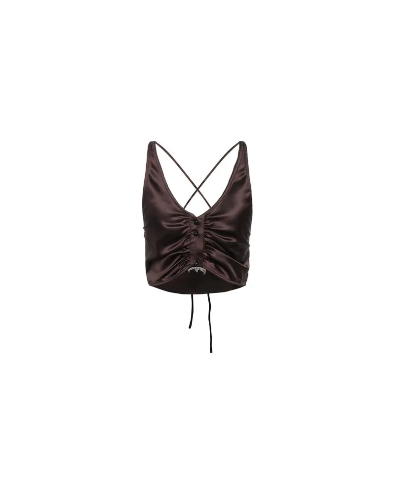 Ganni TOPS - Topsauf YOOX.COM Dunkelbraun