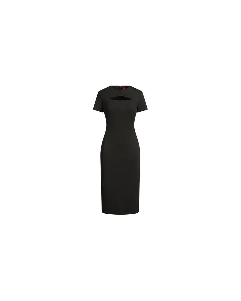 HUGO BOSS KLEIDER - Midi-Kleiderauf YOOX.COM Schwarz