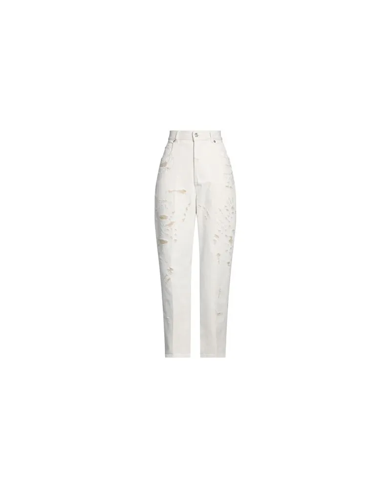 nine:inthe:morning HOSEN & RÖCKE - Jeanshosenauf YOOX.COM Elfenbein