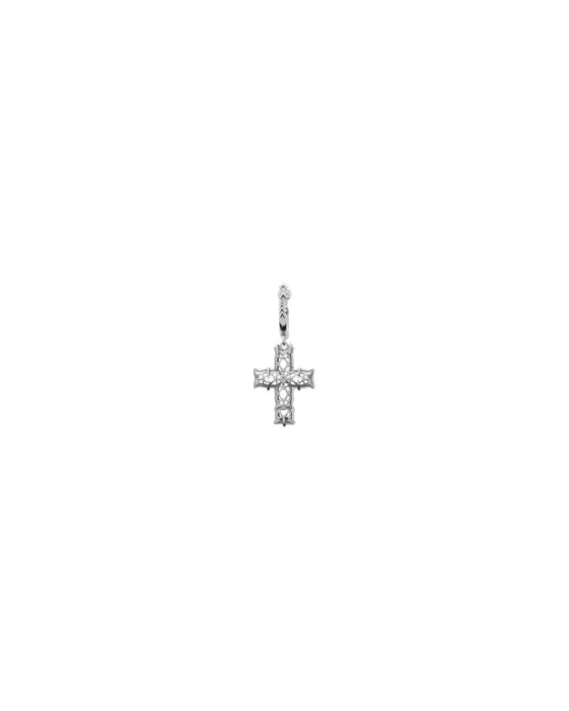 Emanuele Bicocchi CROSS SINGLE SMALL   - SCHMUCK und UHREN - Einzelne Ohrringeauf YOOX.COM Silber