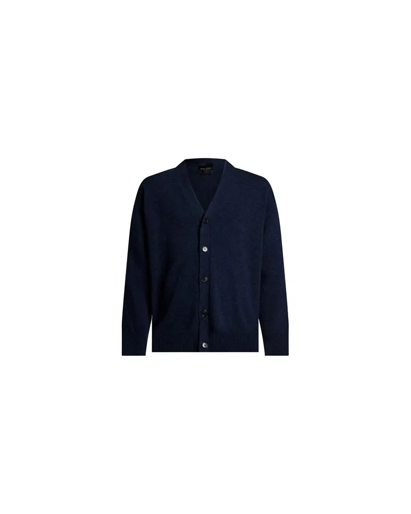 Roberto Collina STRICKWAREN - Strickjackenauf YOOX.COM Blau