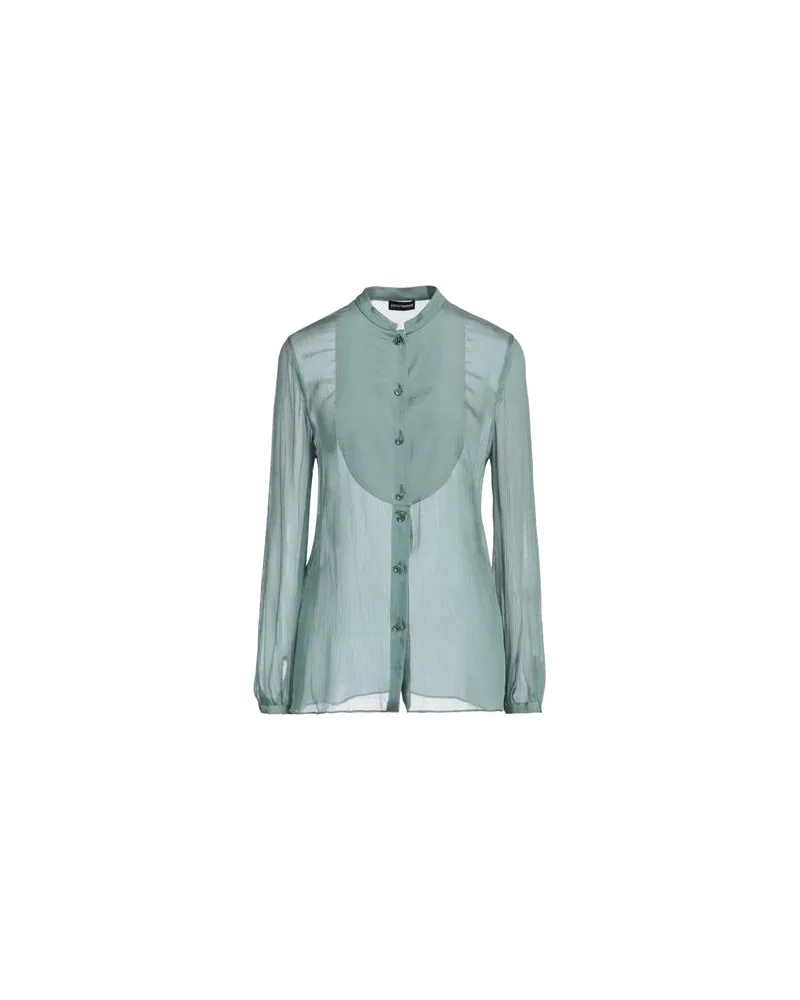 Emporio Armani TOPS - Hemdenauf YOOX.COM Salbeigrün