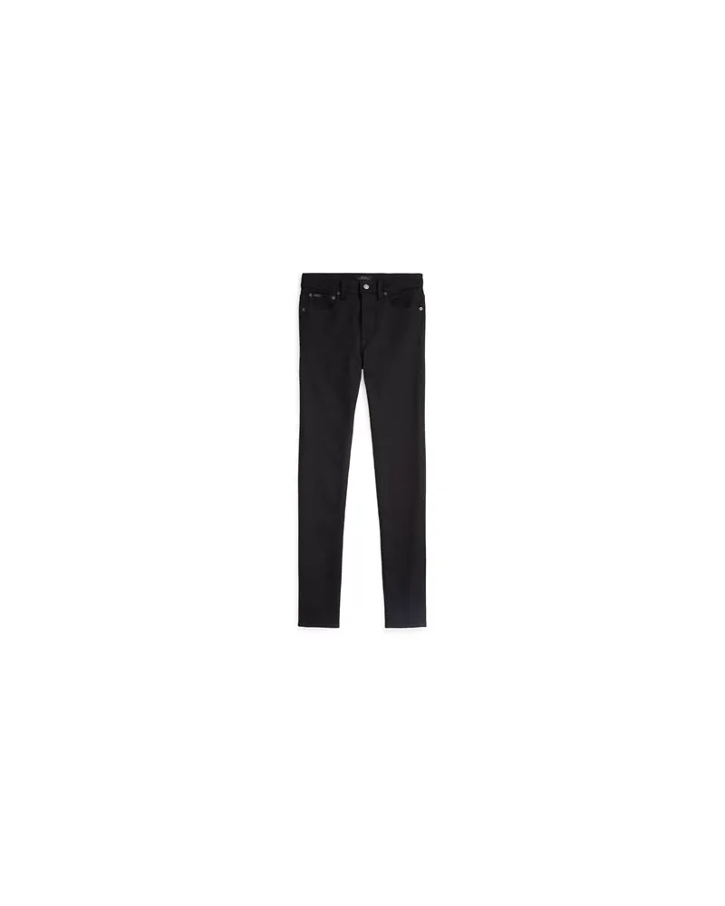 Ralph Lauren HIGH-RISE STRAIGHT FIT JEAN   - HOSEN & RÖCKE - Jeanshosenauf YOOX.COM Schwarz