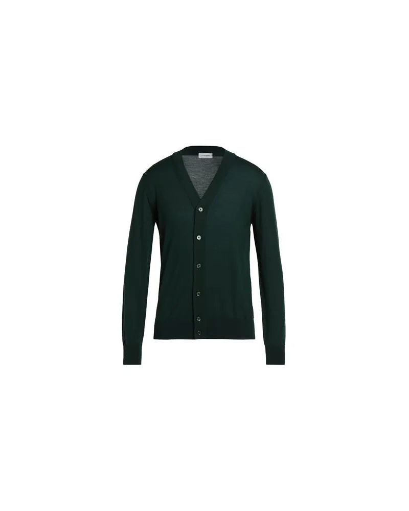 Paolo Pecora Milano STRICKWAREN - Strickjackenauf YOOX.COM Dunkelgrün