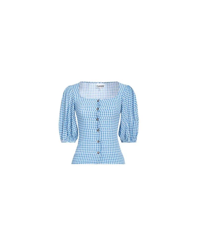 Ganni TOPS - Hemdenauf YOOX.COM Blau