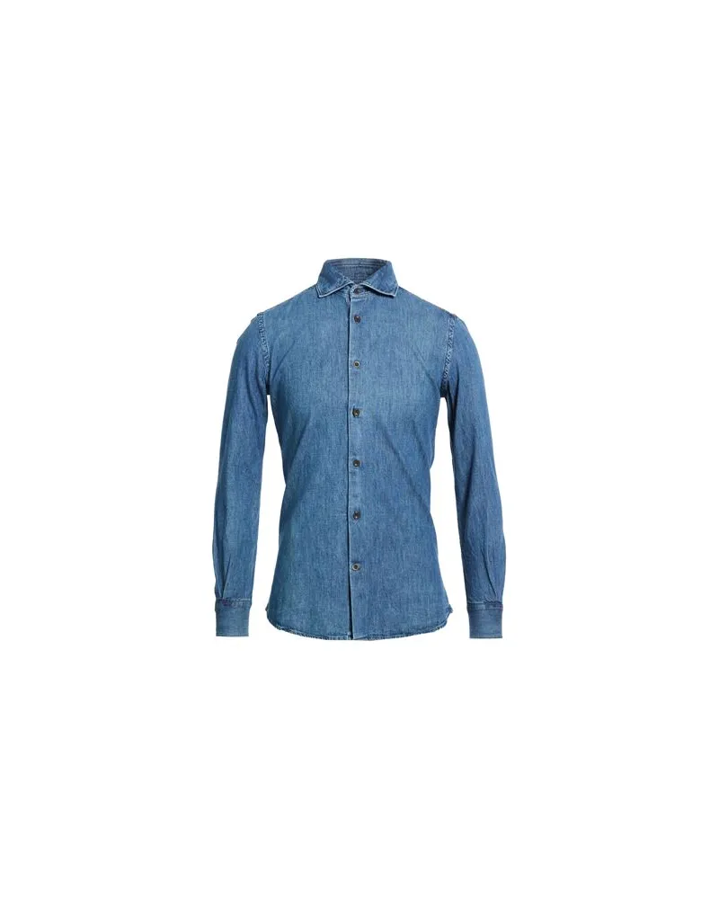 Glanshirt TOPS - Jeanshemdenauf YOOX.COM Blau