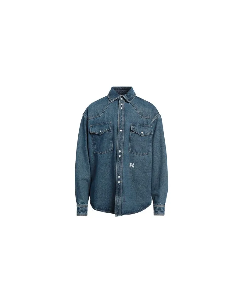 Palm Angels TOPS - Jeanshemdenauf YOOX.COM Blau