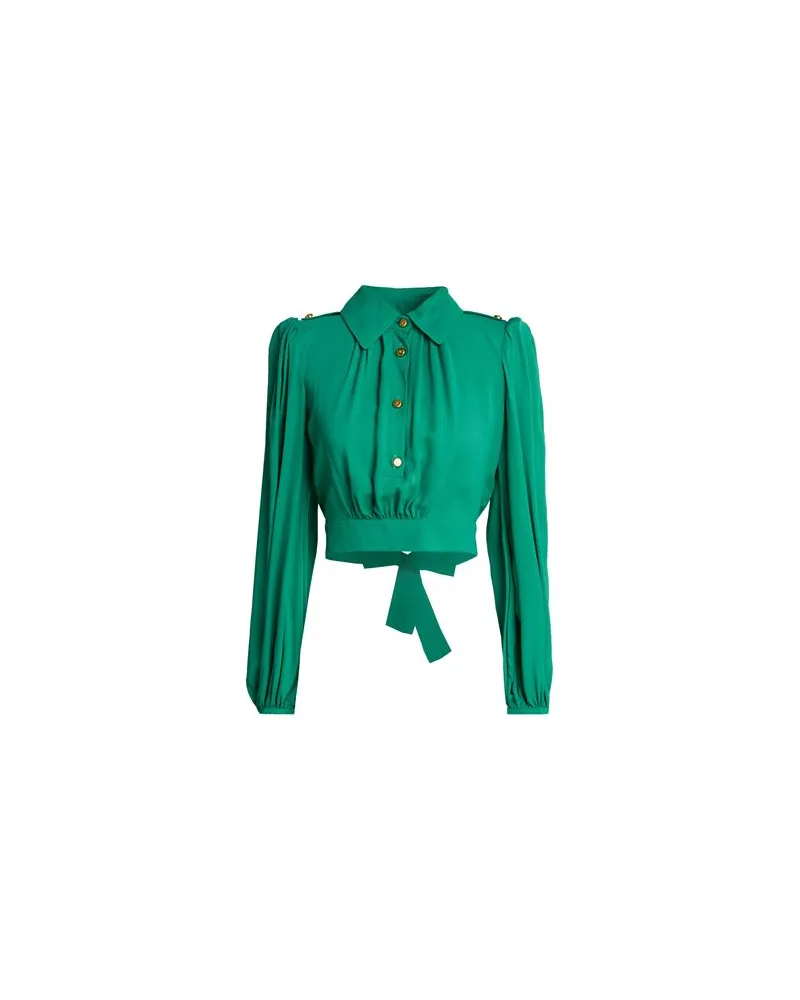 Elisabetta Franchi TOPS - Hemdenauf YOOX.COM Smaragdgrün