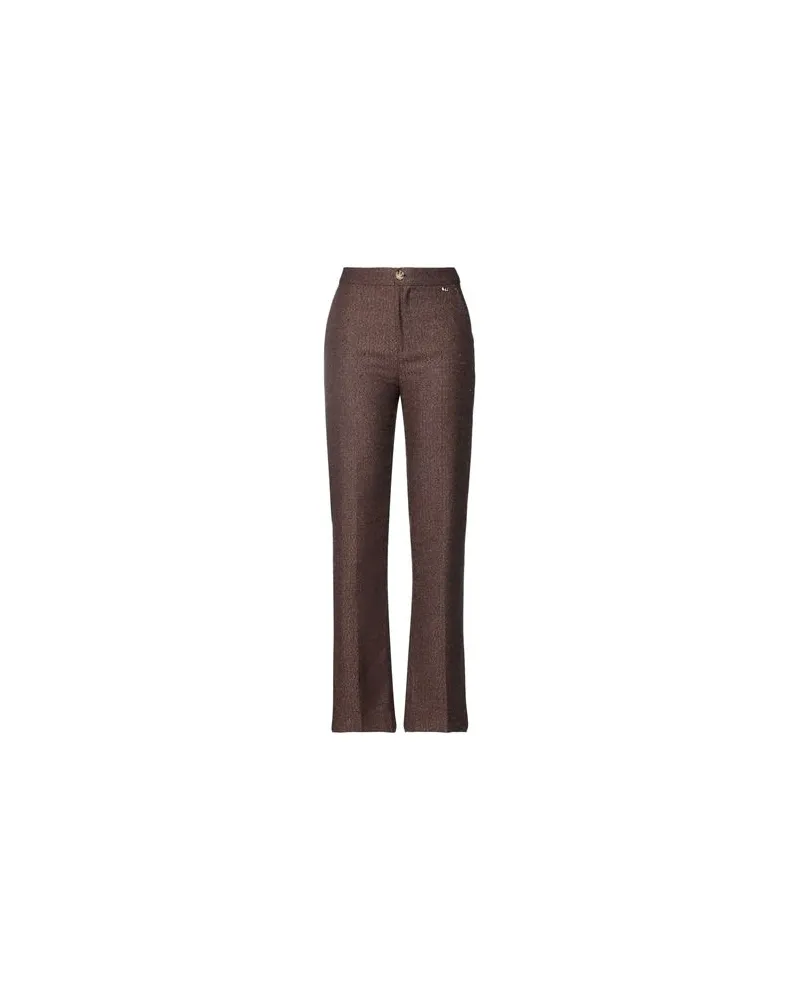 My Twin Twinset HOSEN & RÖCKE - Hosenauf YOOX.COM Schokobraun