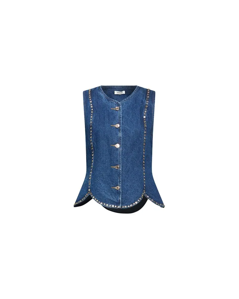 Sandro JACKEN & MÄNTEL - Jeansjacken/Mäntelauf YOOX.COM Blau